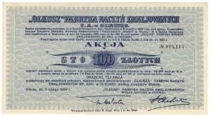 OLKUSZ Fabrique d'émaux, Em.1-4, 100 zl 1933