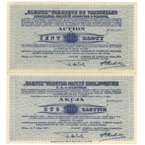 OLKUSZ Fabryka Naczyń Emaliowanych, Em.1-4, 100 zł 1933