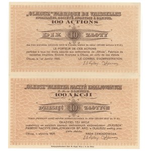 OLKUSZ Fabrique d'émaux, Em.1-3, 100x 10 zl 1925