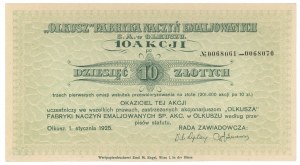 OLKUSZ Fabrik für Emaillewaren, Em.1-3, 10x 10 zl 1925