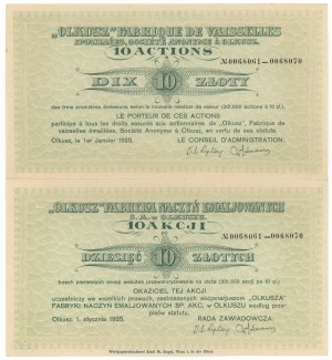 OLKUSZ Fabrik für Emaillewaren, Em.1-3, 10x 10 zl 1925
