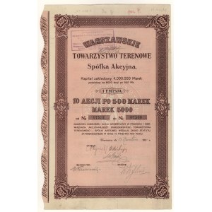Warschauer Territorialgesellschaft, Em.1, 10x 500 mkp 1921