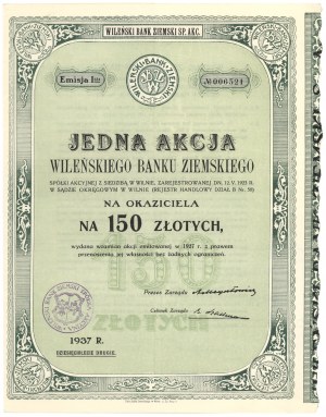 Banque foncière de Vilnius, Em.1, 150 zl 1937