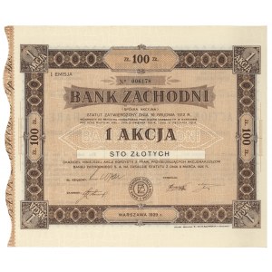 Banque Zachodni, Em.1, 100 zloty 1929