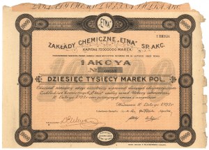 ETNA Chemical Works, Em.1, 10,000 1923