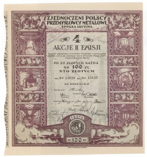 Vereinigte Polnische Metallindustrielle, Em.2, 4x 25 Zloty 1927