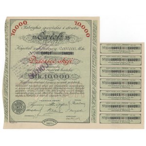 ĆWIEK Nail and Wire Factory, Em.2, 10x 1,000 mkp 1921