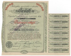 ĆWIEK Nagel- und Drahtfabrik, Em.2, 10x 1.000 mkp 1921