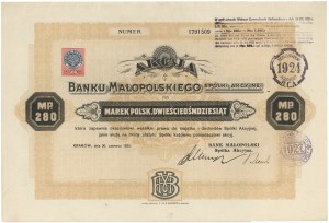 Bank of Lesser Poland, 280 mkp 1923