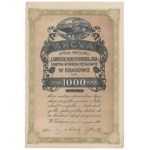 J. Gorecki, W. Kucharski i Ska Fabryka Wyrobów Metalowych, 1.000 kr 1919