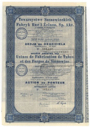 Society. Sosnowiec Pipe and Iron Factories, 100 zl 1935