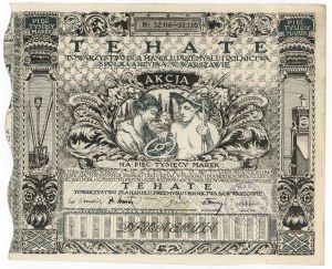 TEHATE Tow. für Handel, Industrie und Landwirtschaft in Warschau, Em.2, 5.000 mkp 1921