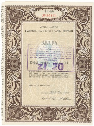 Gesellschaft Akc. der Erdöl- und Erdgasindustrie, Em.3, 1.000 mkp 1922