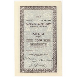 Fabryka Kapeluszy w Myślenicach, Em.C, Ser.III, 5x 500 mkp 1923