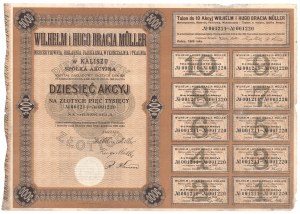 WILHELM et HUGO BRACIA MÜLLER Marceryzownia, Bielarnia, Dybiarnia..., 10x 500 zl 1929