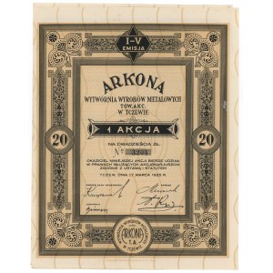 ARKONA Wytwórnia Wyrobów Metalowych, Em.1-5, 20 zł 1925