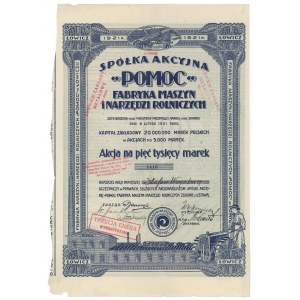 Usine de machines et d'outils agricoles POMOC, 5 000 mkp 1921