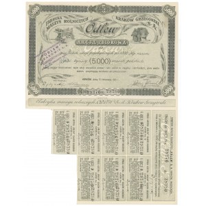Fabrik für landwirtschaftliche Maschinen ODLEW in Krakau, 5x 1.000 mkp 1921