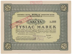 Großhandel mit Bäumen WISŁA Tow. Akc. Bydgoszcz, 1.000 mk 1920