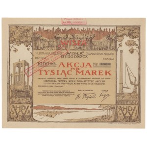 WISŁA Holzgroßhandelsgesellschaft Tow. Akc. Bydgoszcz, Em.2, 1.000 mk 1921