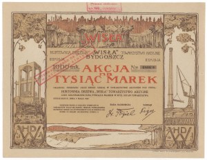 WISŁA Holzgroßhandelsgesellschaft Tow. Akc. Bydgoszcz, Em.2, 1.000 mk 1921