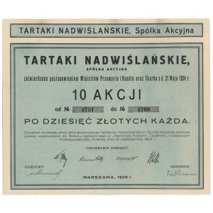 TARTAKI NADWIŚLAŃSKIE, 10x 10 zł 1926