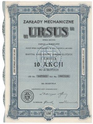 URSUS Mechanische Werke, Em.1, 10x 15 PLN