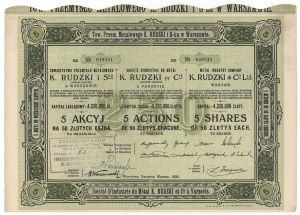 Gesellschaft der Metallindustrie K. RUDZKI i Ska, 5x 50 zl 1926