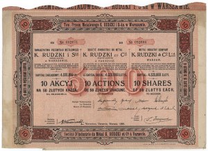 Gesellschaft für Metallindustrie K. RUDZKI i Ska, 10x 50 zl 1926