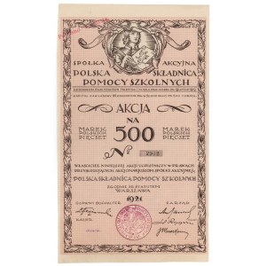Polska Składnica Pomocy Szkolnych w Warszawie, 500 mkp 1921