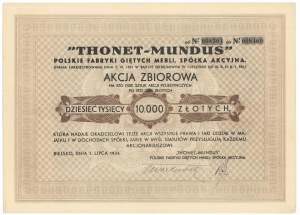 THONET-MUNDUS Polnische Bugholzmöbel Fabrik, 100x 100 zl 1934