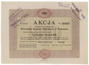 Mill Machine Factory in Poznań, Em.2, 1,000 mkp 1920