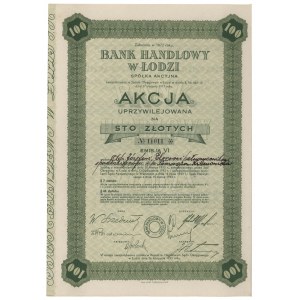Bank Handlowy w Łodzi, Em.6, 100 zł - uprzywilejowana