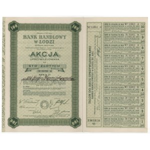 Bank Handlowy w Łodzi, Em.6, 100 zł - uprzywilejowana