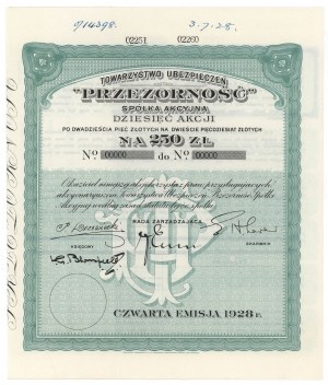 Insurance Company PRESERVATION, Em.4, 10x 25 zloty 1928 - MODEL
