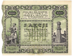 Industrie pétrolière polonaise, Em.3, 5x 1,000 mk 1923