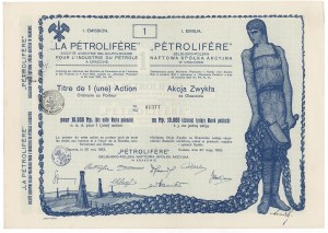 PETROLIFERE Pétrole Belgo-Polonais, Em.1, 10.000 mkp 1923