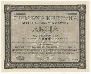 KRUSZWICA sugar factory, PLN 1,000 1929