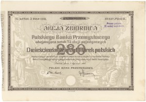 Polski Bank Przemysłowy, 25x 280 mk Janvier 1921