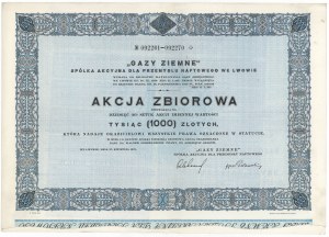Spółka Akc. dla Przemysłu Naftowego GAZY ZIEMNE , 10x 100 zl 1931