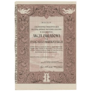 Zachodnio-Małopolska Akc. Sp. Naftowa i Gazowa, 1.000 mkp 1923
