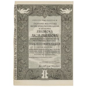Zachodnio-Małopolska Akc. Sp. Naftowa i Gazowa, 10x 1 000 mkp 1923