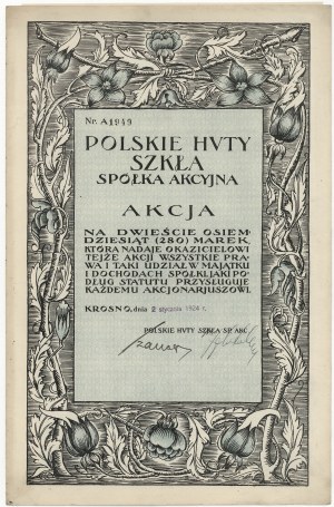 Polish Glassworks, 280 mkp 1924