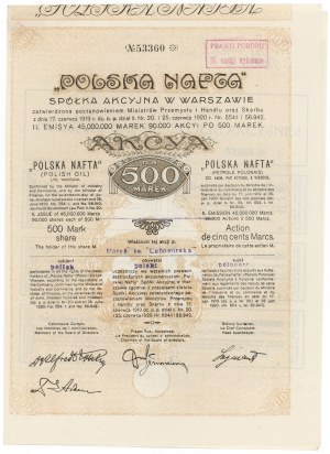 POLSKA NAFTA Sp. Akc., Em.2, 500 mkp - personalisiert