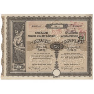 Galizische Bergbauwerke, 200 kr 1918