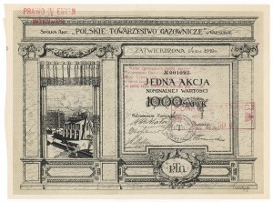 Polnische Gasgesellschaft in Warschau, 1.000 mkp 1919