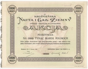 Krosno Oil and Natural Gas, 1,000 mkp 1922