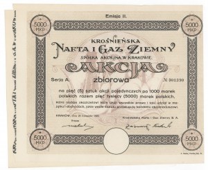 Krosno Erdöl und Erdgas, Em.2, 5x 1.000 mkp 1923