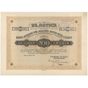 Spółka Akc. Górnictwa i Przemysłu Naftowego, Em.4, 200 kr 1923