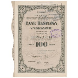 Bank Handlowy w Warszawie, Em.13, 100 zł 1927